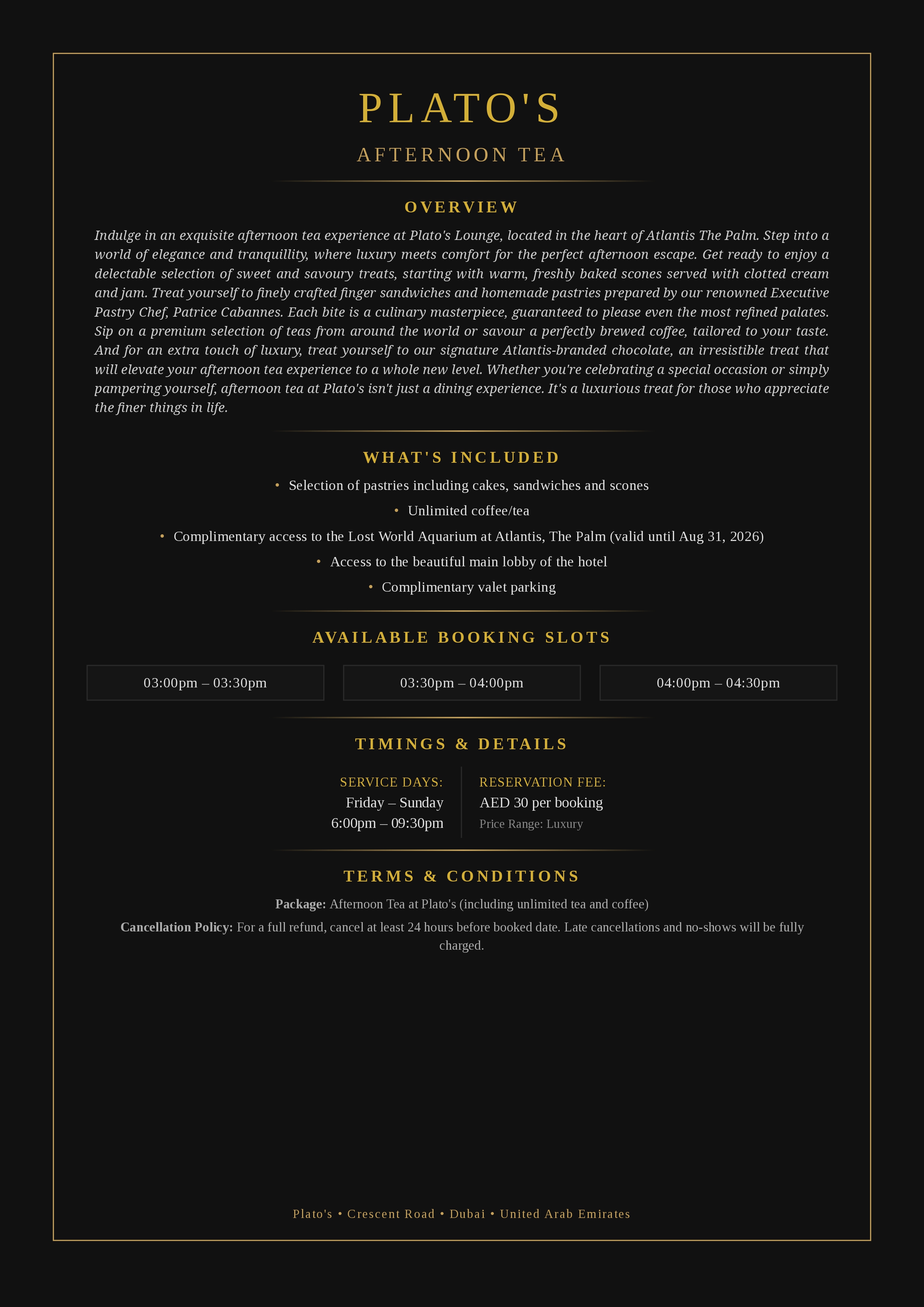 Food Menu